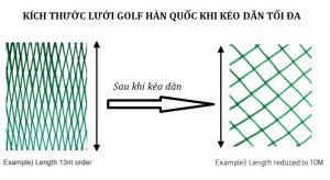 Lưới golf Hàn Quốc màu xanh ngọc