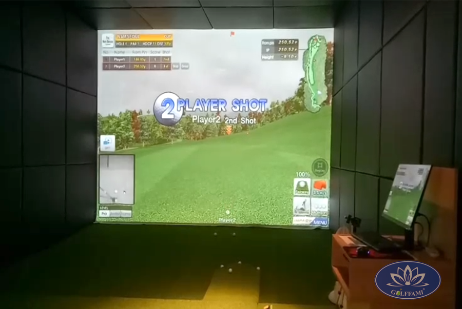 Phòng golf 3d thảm địa hình