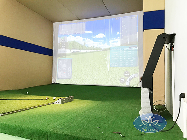 Lắp đặt phòng golf 3D chỉ cần một diện tích nhỏ chỉ khoảng: 4m x 3m x 3m (dài x rộng x cao)
