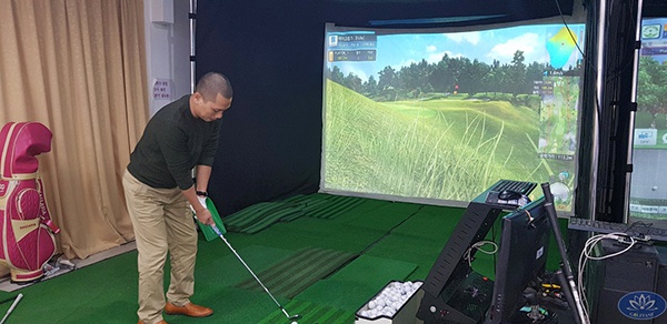 Phòng tập golf 3d phòng khách