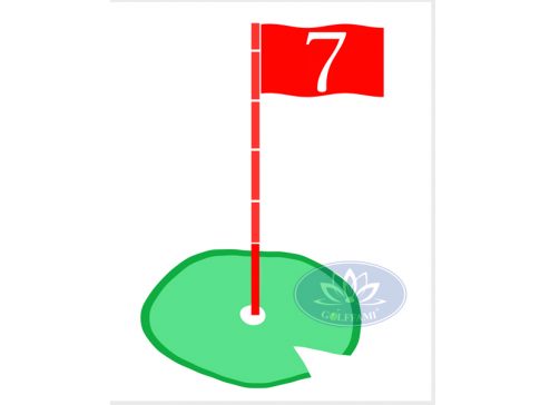 Tâm phát bóng golf hình lá cờ