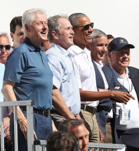 3 cựu tổng thống tươi cươi rạng rỡ tại Presidents cup