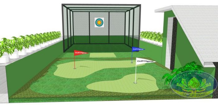 Mô hình mini golf sân thượng