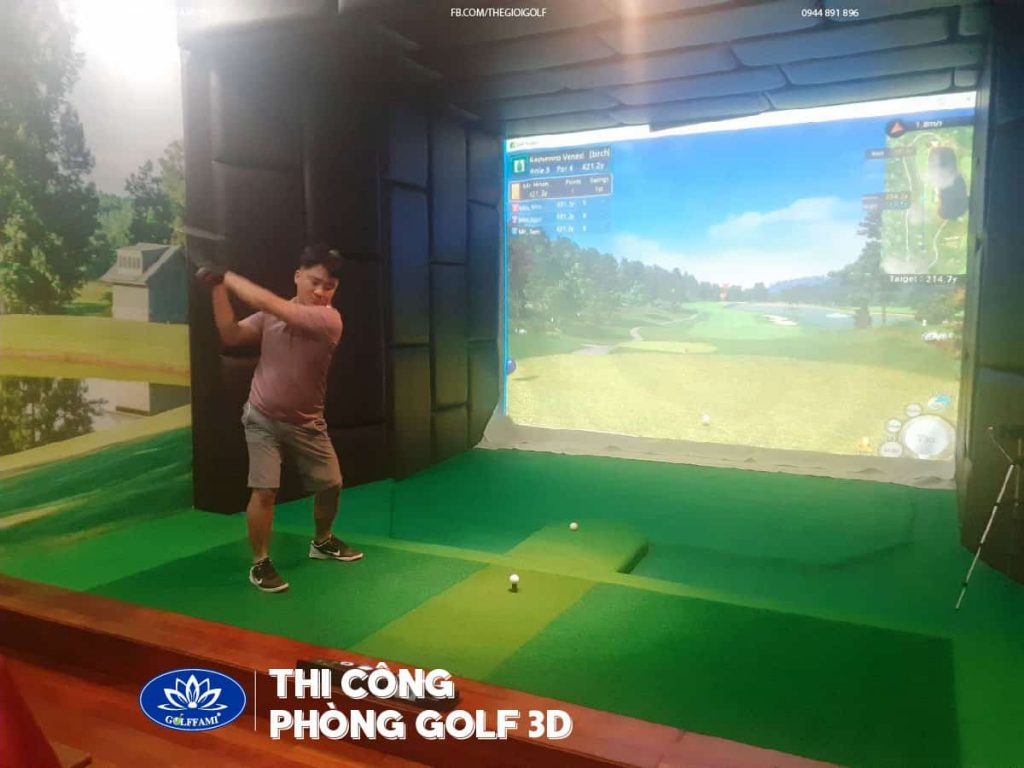 thi công phòng golf 3D tại quảng bình