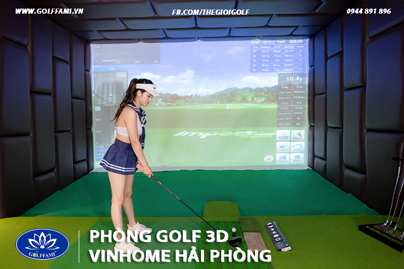 phòng golf 3D tại VinHome Hải Phòng
