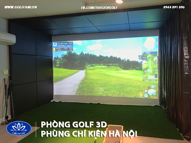 phòng tập golf 3D Phùng Chí Kiên Hà Nội
